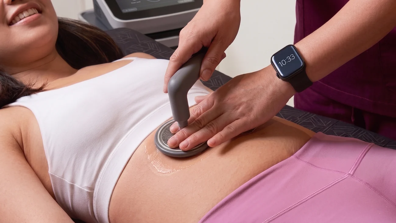 Proionic Womb Wellness Therapy session with the Proionic radiofrequency device at BMB